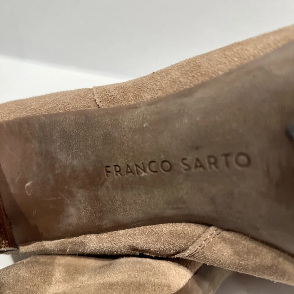 Franco‎ Sarto Suede Boots with Ankle Buckle Detail - Idrina Desert Brown 9.5